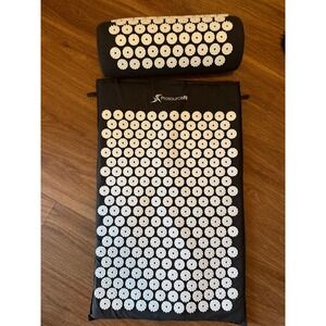 ProsourceFit Acupressure Mat and Pillow Set Black White Back Neck Pain Relief